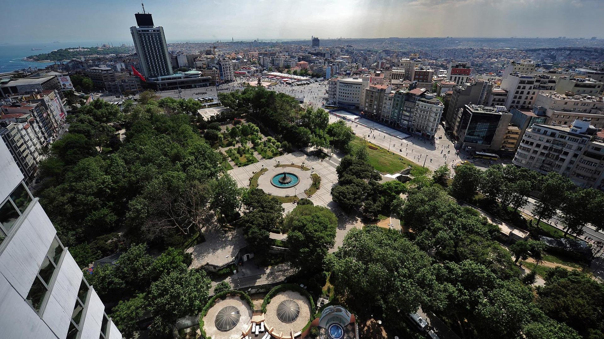 Aerial view of Gezi Park